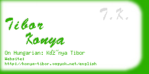 tibor konya business card